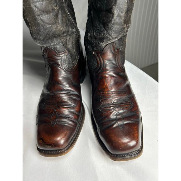 Neolite Vintage Black /brown mahogany Cowboy Western Boots Men\'s Size 9.5 main image 5